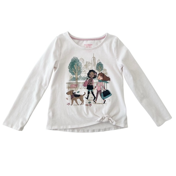 Isaac Mizrahi Other - Isaac Mizrahi Kids' White Long Sleeve Tee with City Girls Graphic | Girl S (5/6)